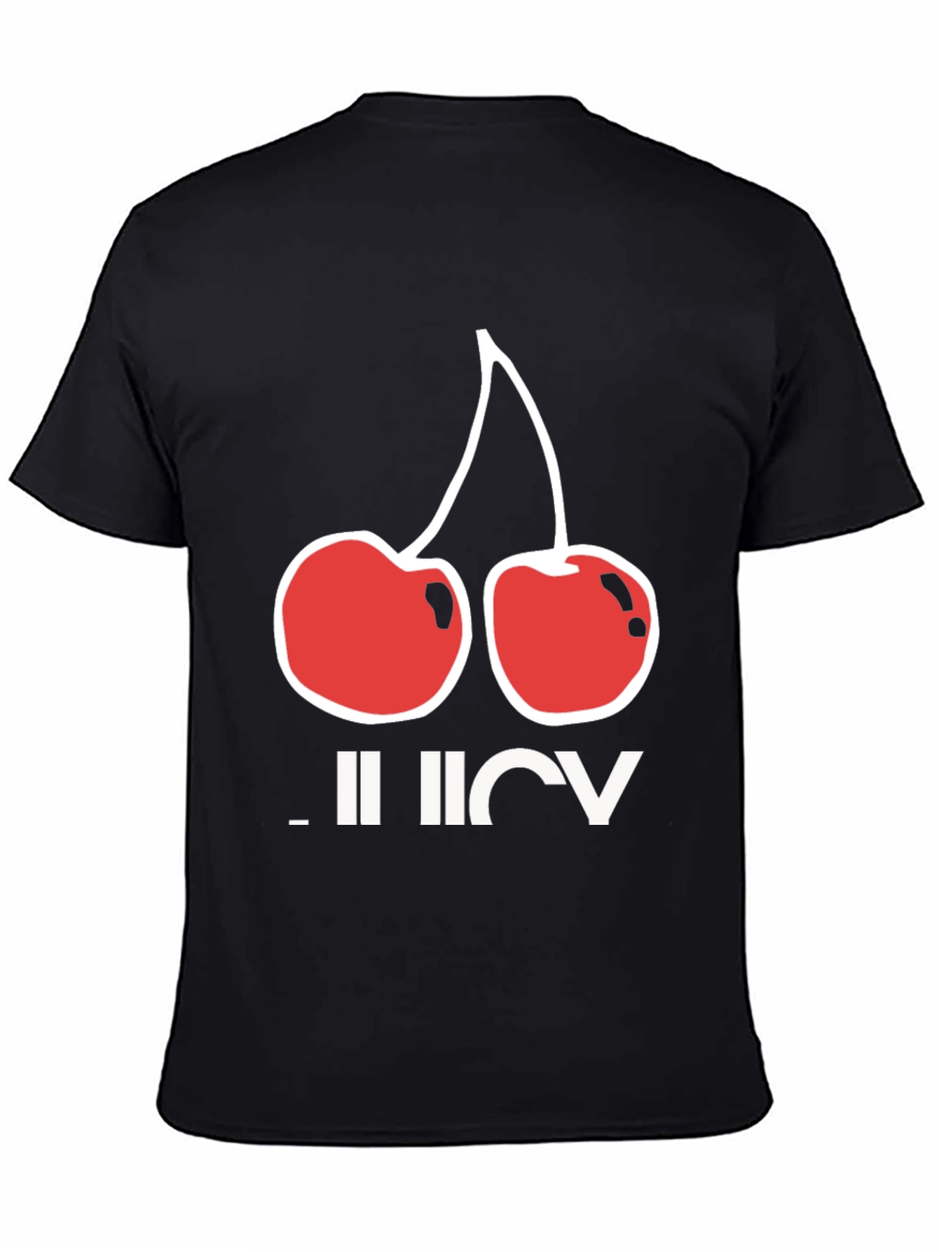Juicy Cherries Graphic T-Shirt - Black