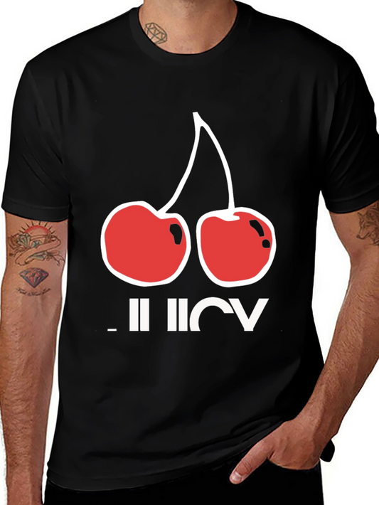 Juicy Cherries Graphic T-Shirt - Black