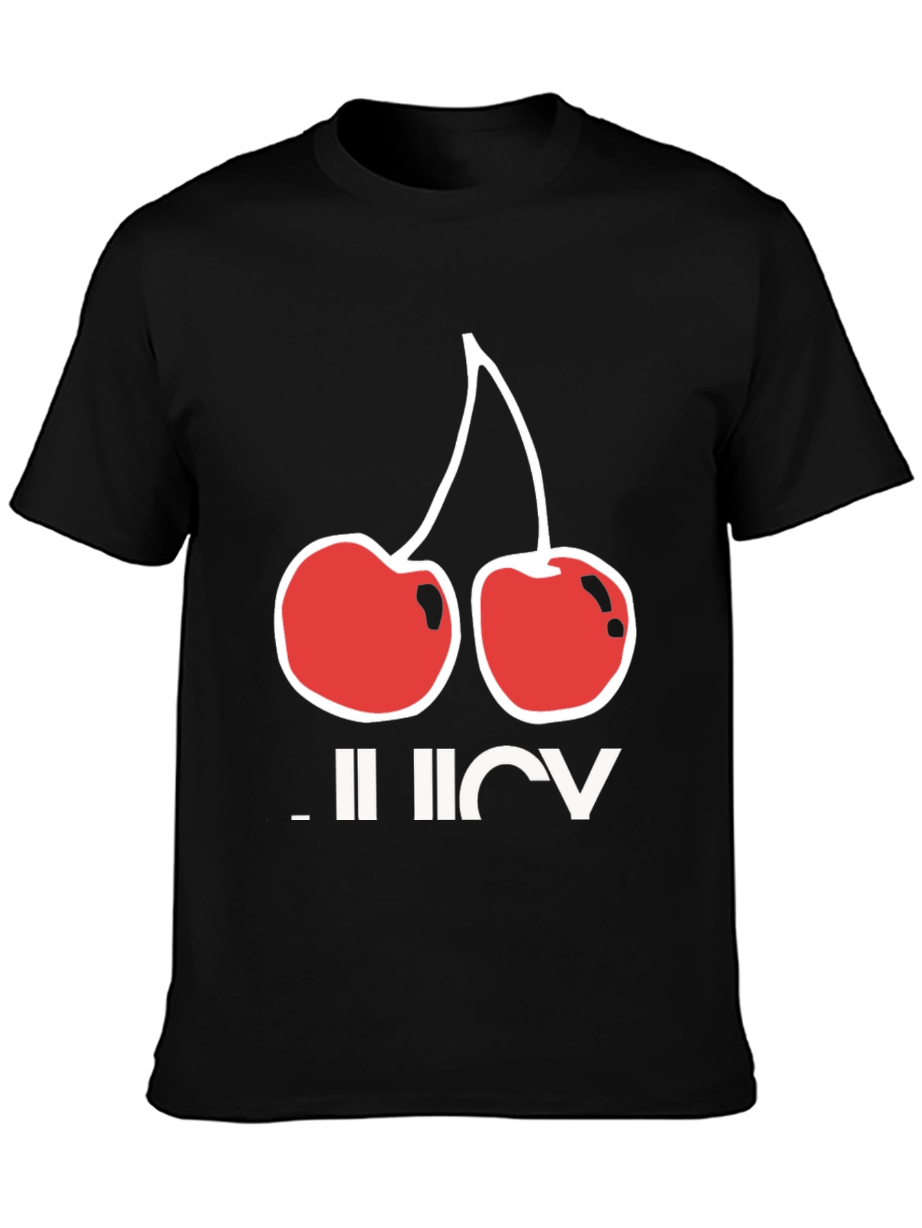 Juicy Cherries Graphic T-Shirt - Black
