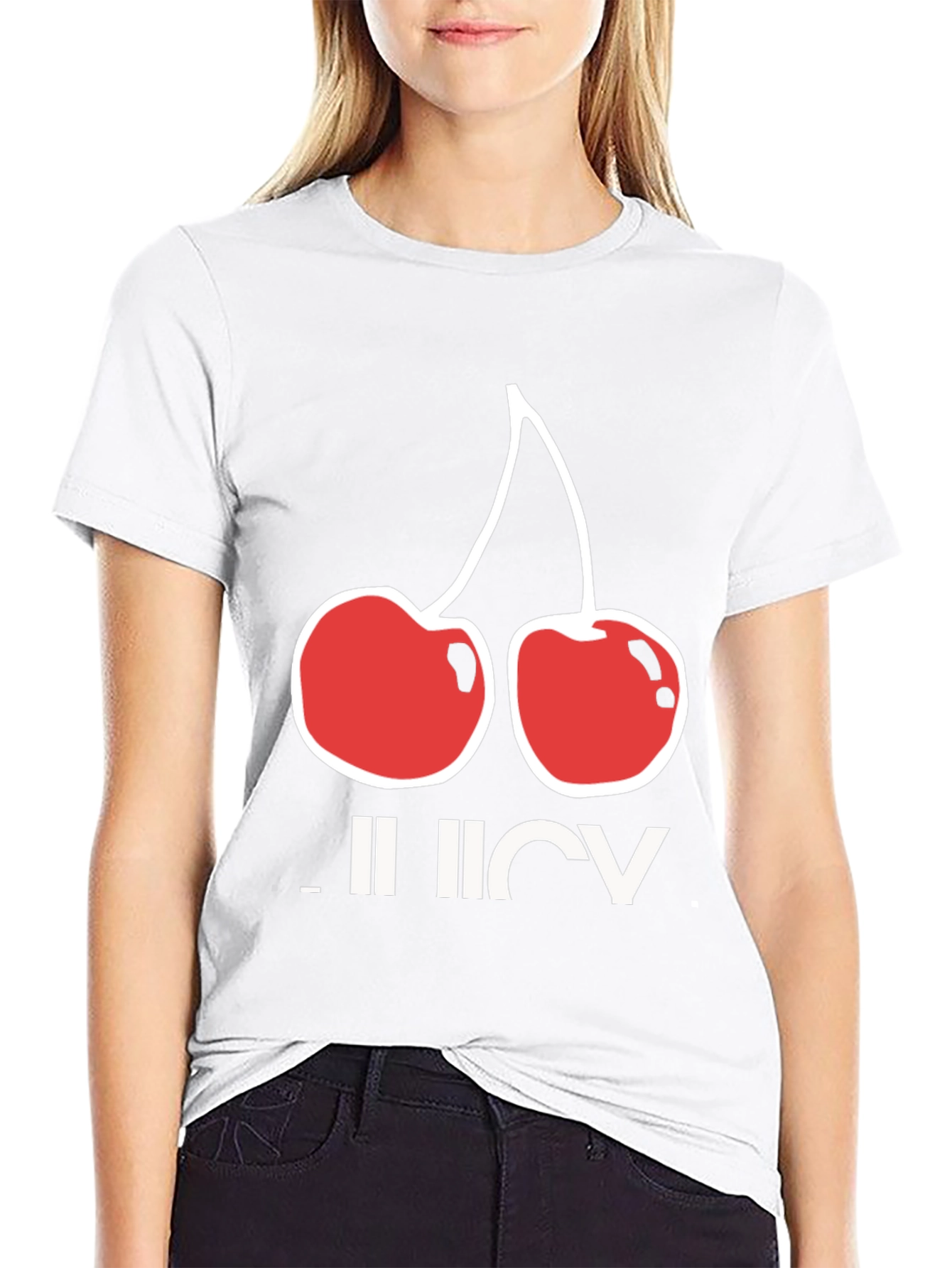 Juicy Cherries Graphic T-Shirt - Black