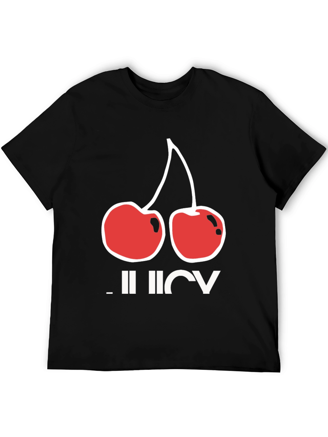 Juicy Cherries Graphic T-Shirt - Black