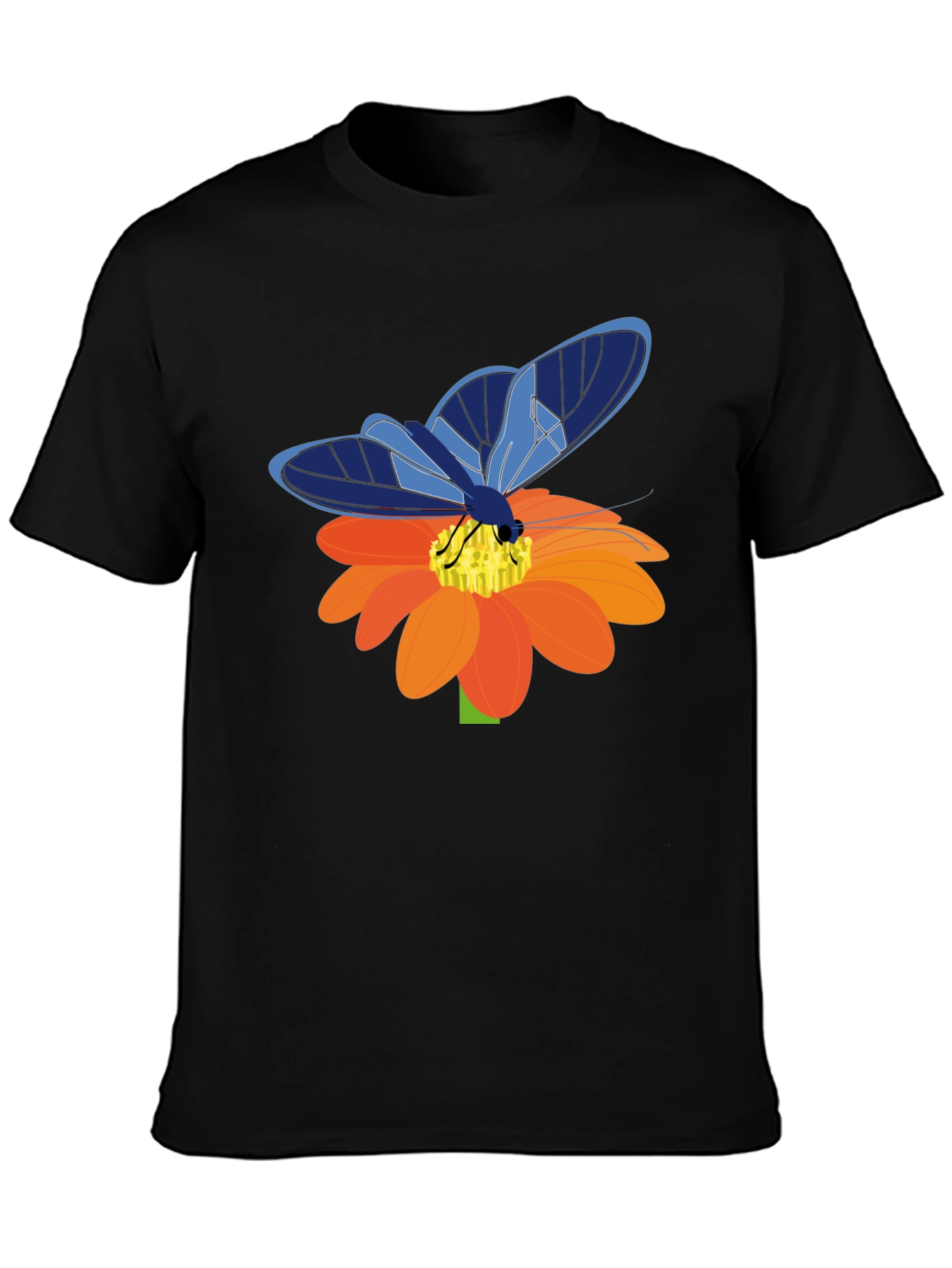 Butterfly on Flower Graphic T-Shirt