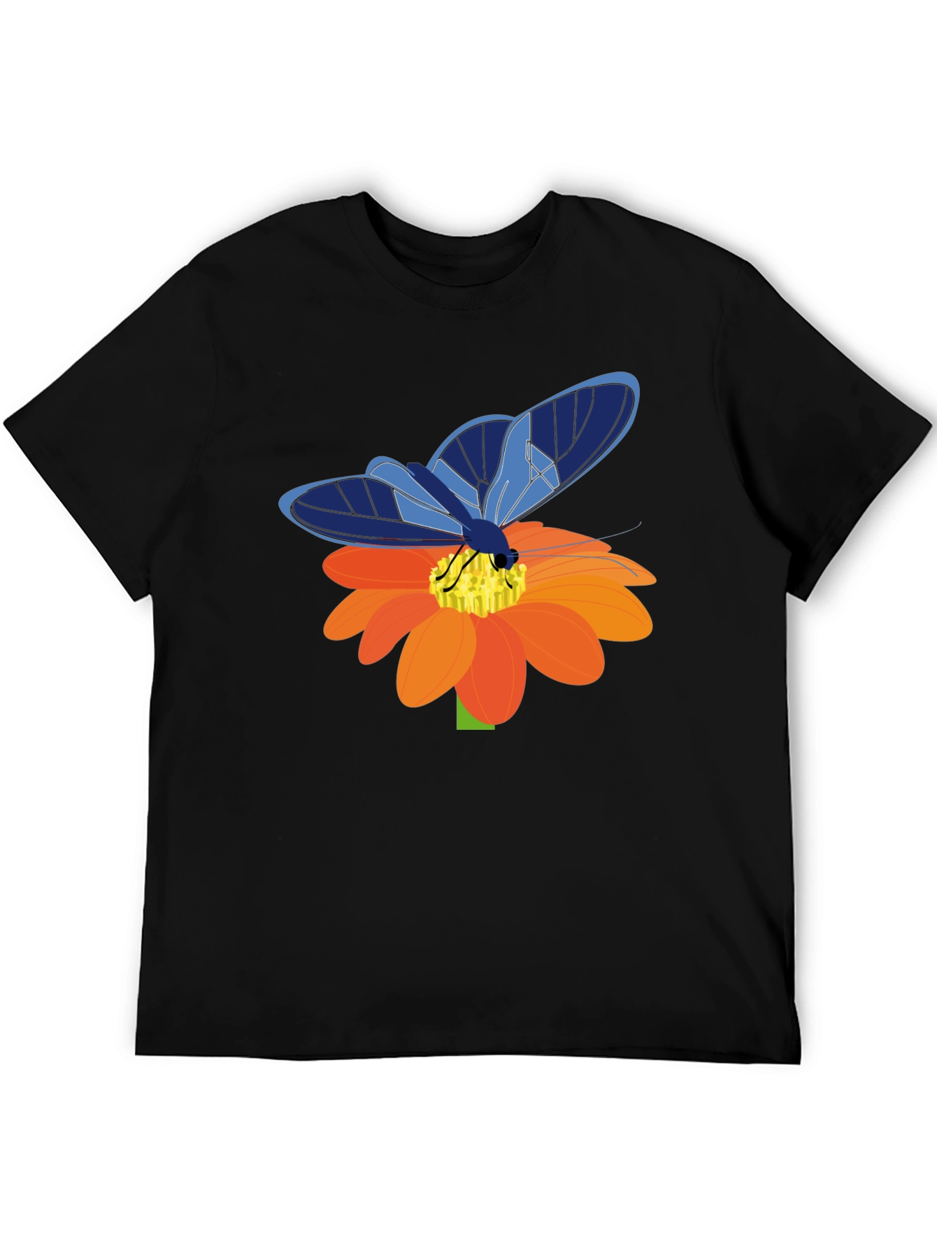 Butterfly on Flower Graphic T-Shirt