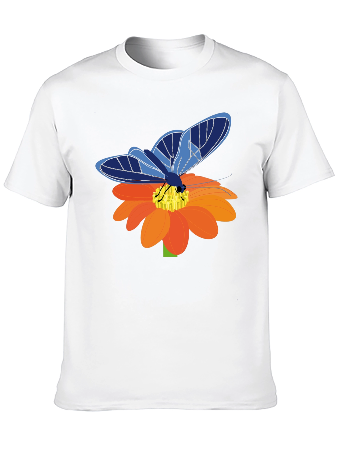 Butterfly on Flower Graphic T-Shirt