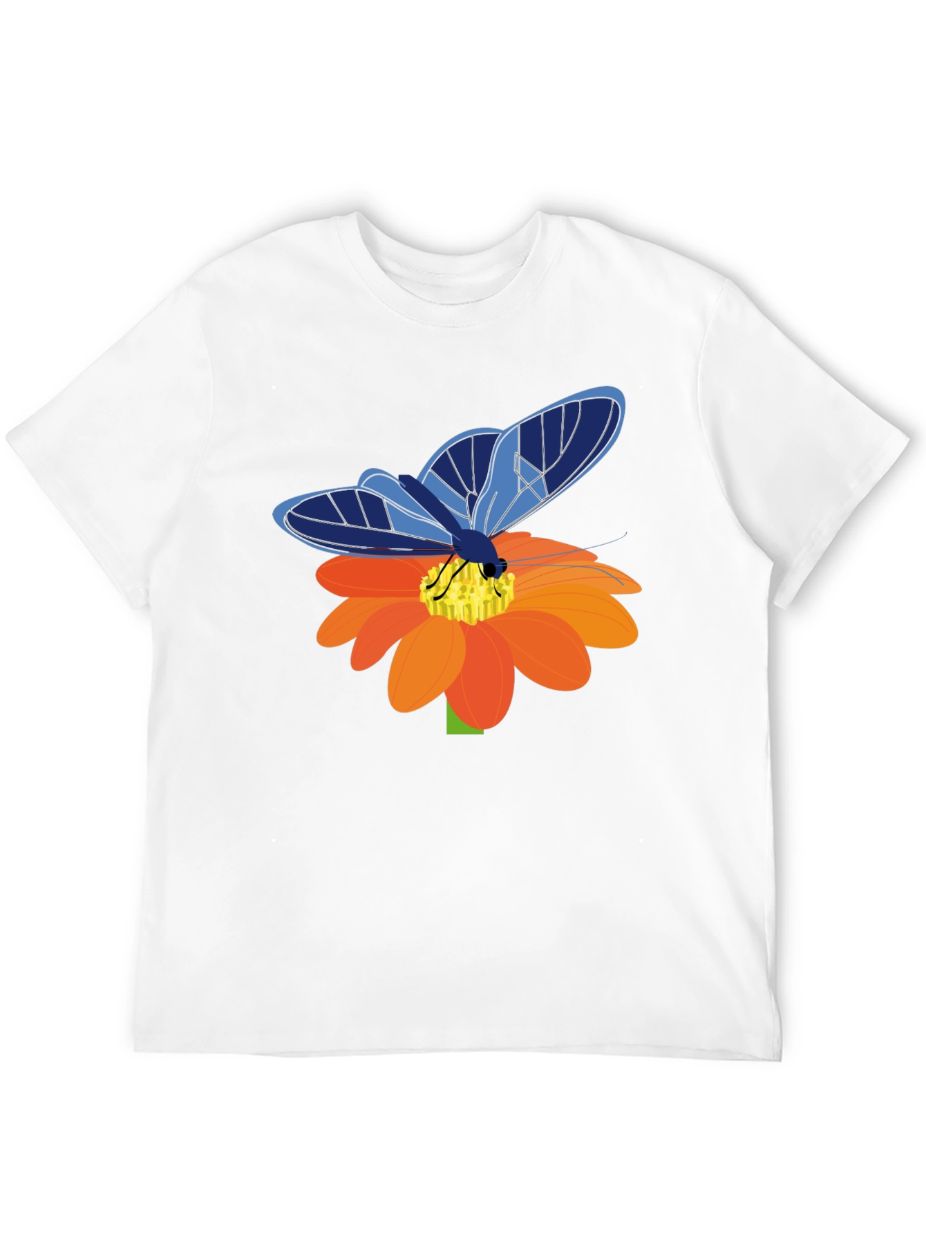 Butterfly on Flower Graphic T-Shirt
