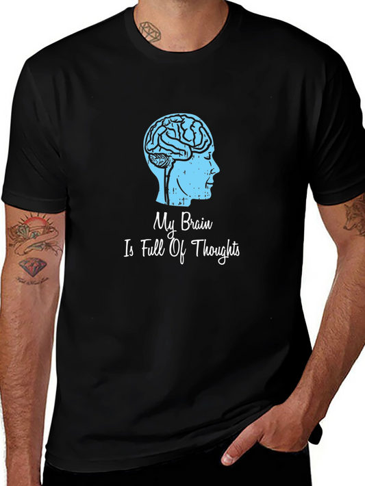 Brain Thoughts Graphic T-Shirt - Unique Design