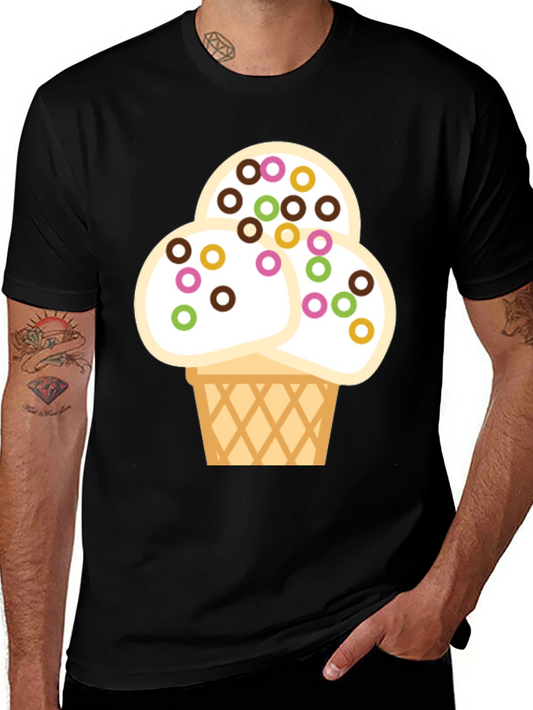 Ice Cream Graphic Tee - Fun & Stylish Black T-Shirt