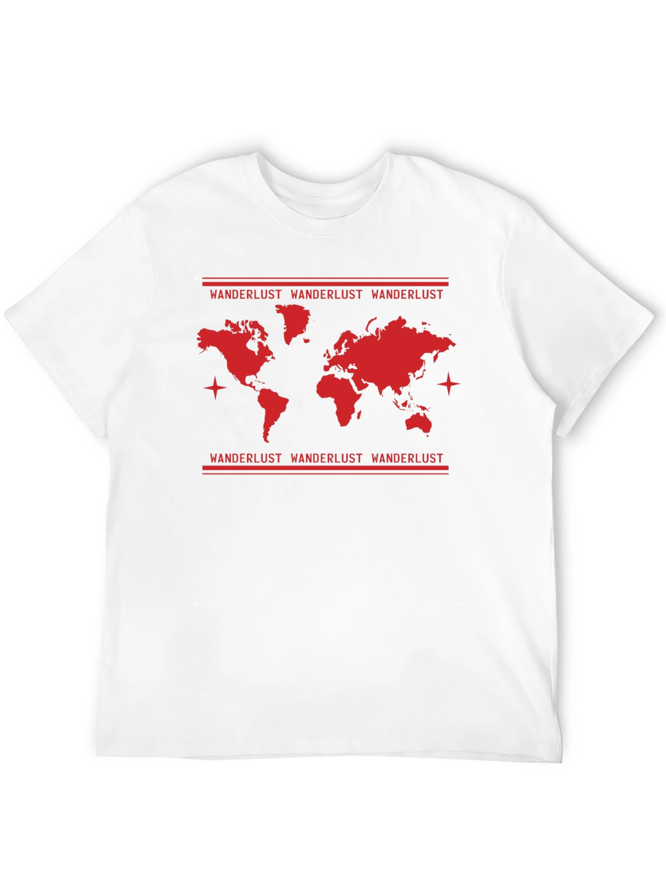 Wanderlust World Map Graphic T-Shirt
