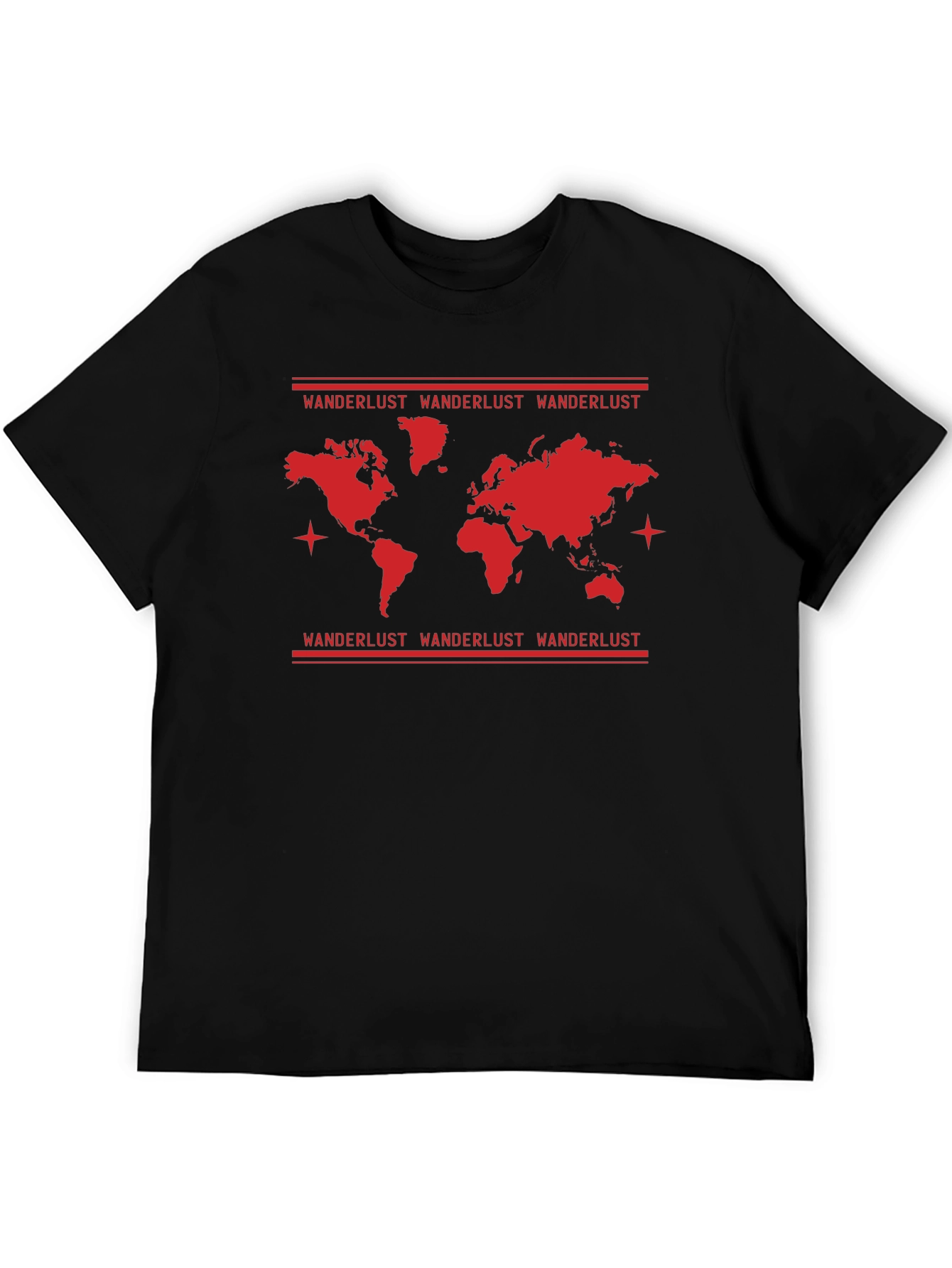 Wanderlust World Map Graphic T-Shirt