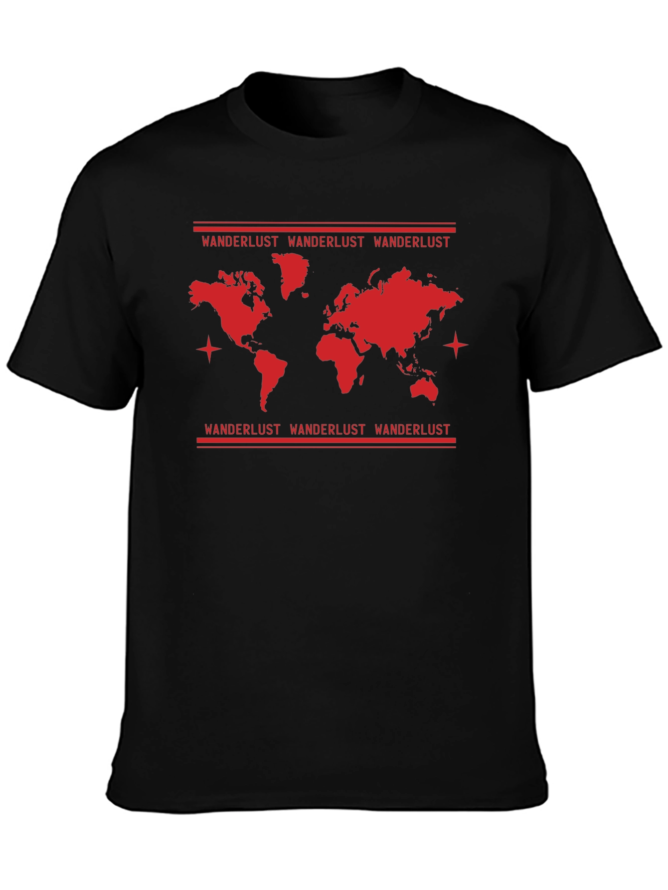 Wanderlust World Map Graphic T-Shirt