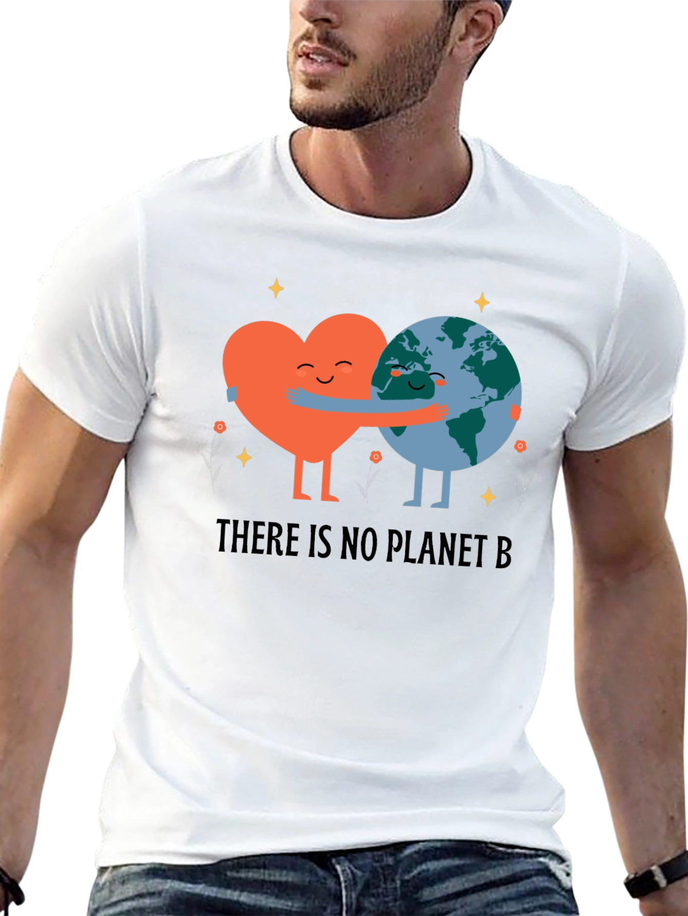 Eco-Friendly Earth Love Graphic T-Shirt