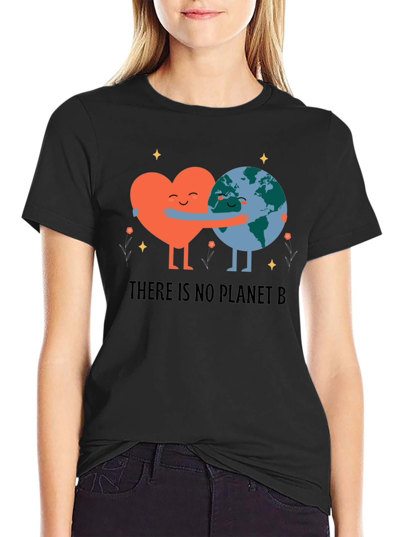 Eco-Friendly Earth Love Graphic T-Shirt