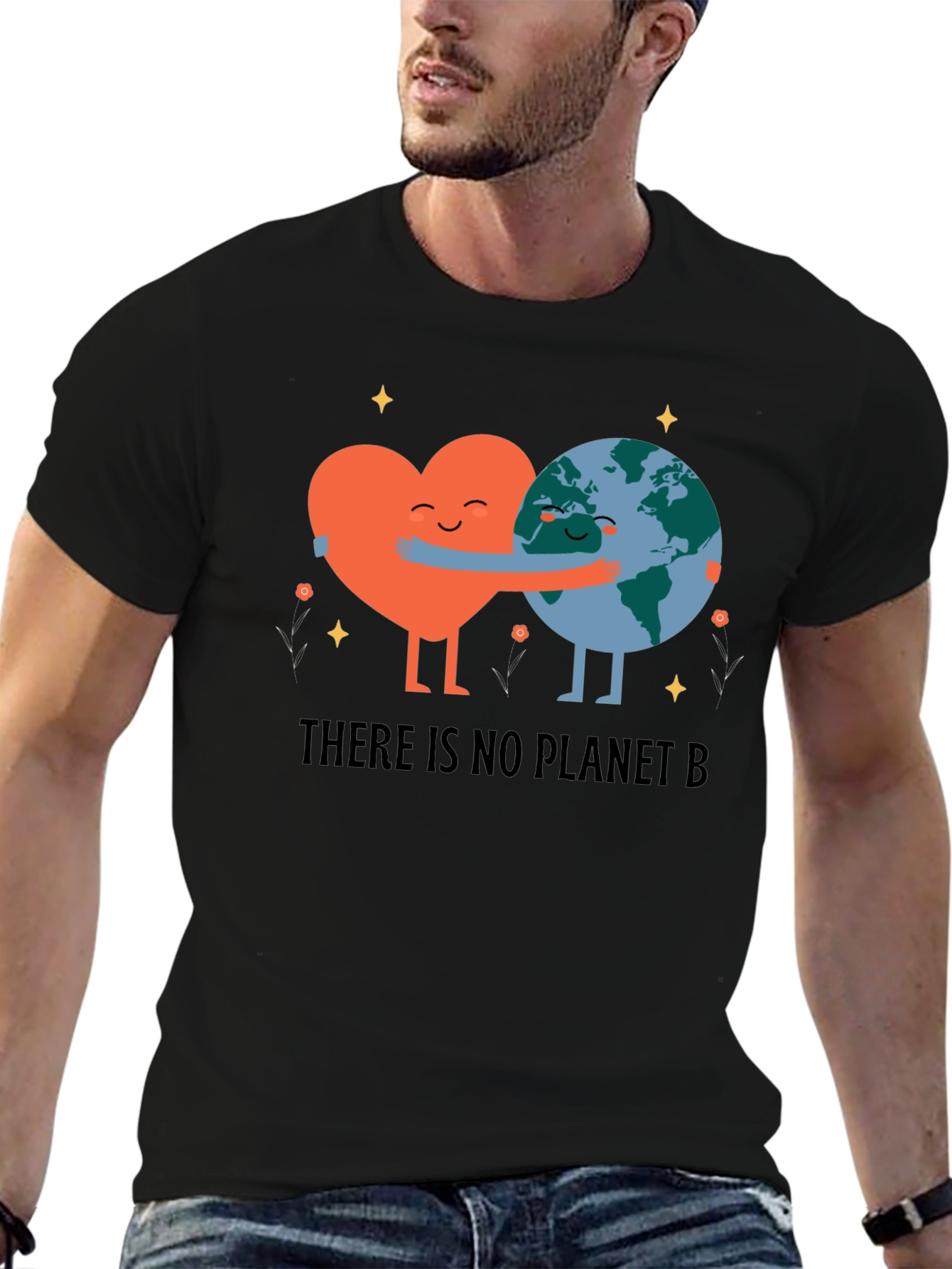 Eco-Friendly Earth Love Graphic T-Shirt