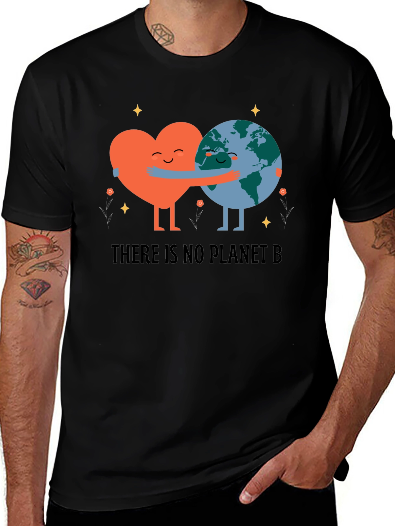 Eco-Friendly Earth Love Graphic T-Shirt