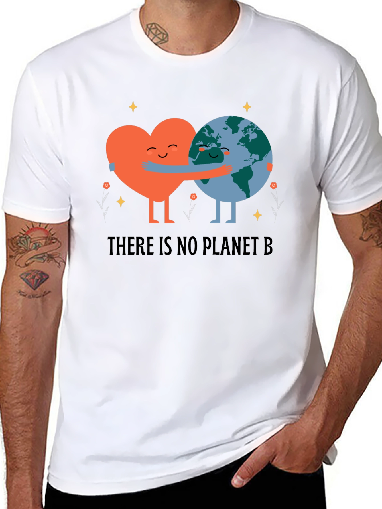 Eco-Friendly Earth Love Graphic T-Shirt