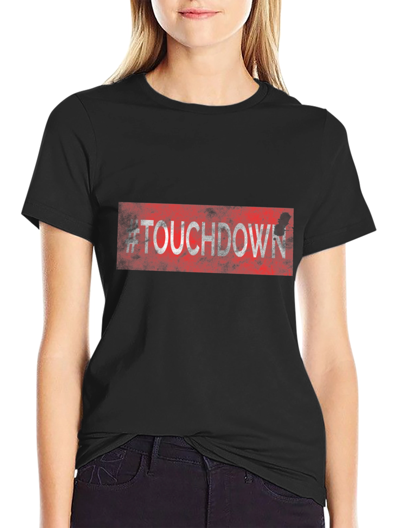 Touchdown Graphic Tee - Bold Red & White Design