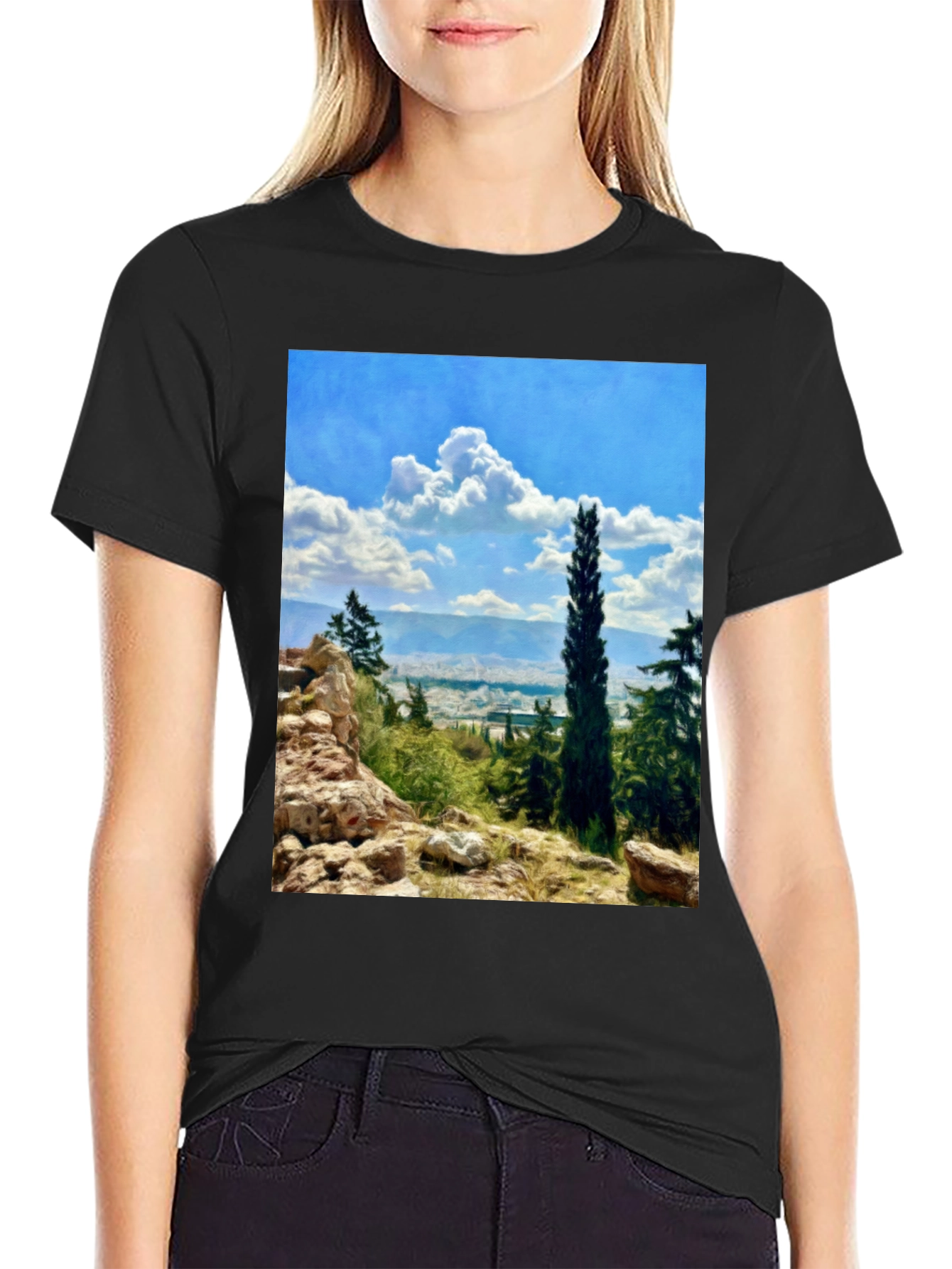 Scenic Landscape Graphic Print T-Shirt