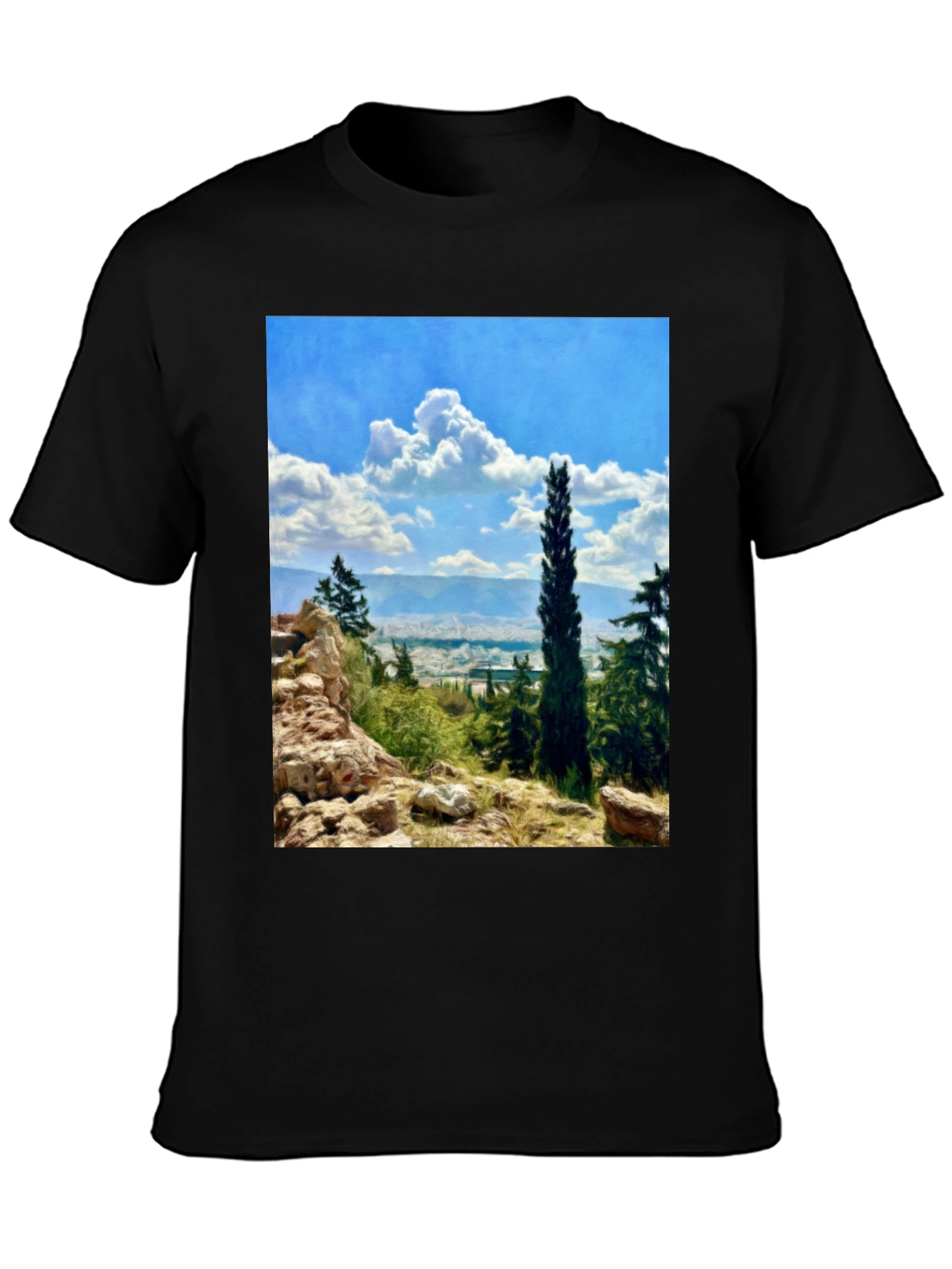 Scenic Landscape Graphic Print T-Shirt