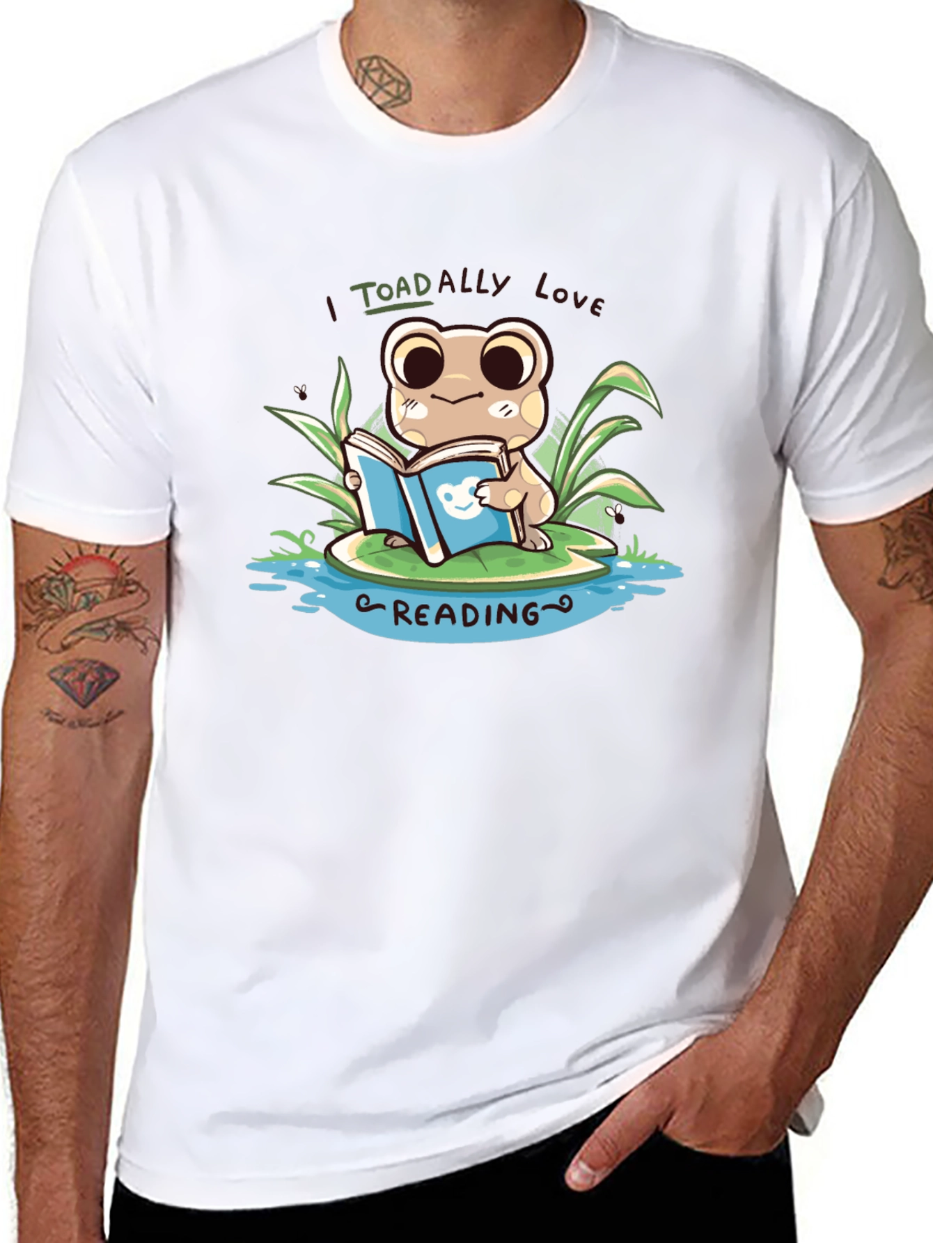 I Toad-ally Love Reading Black T-Shirt