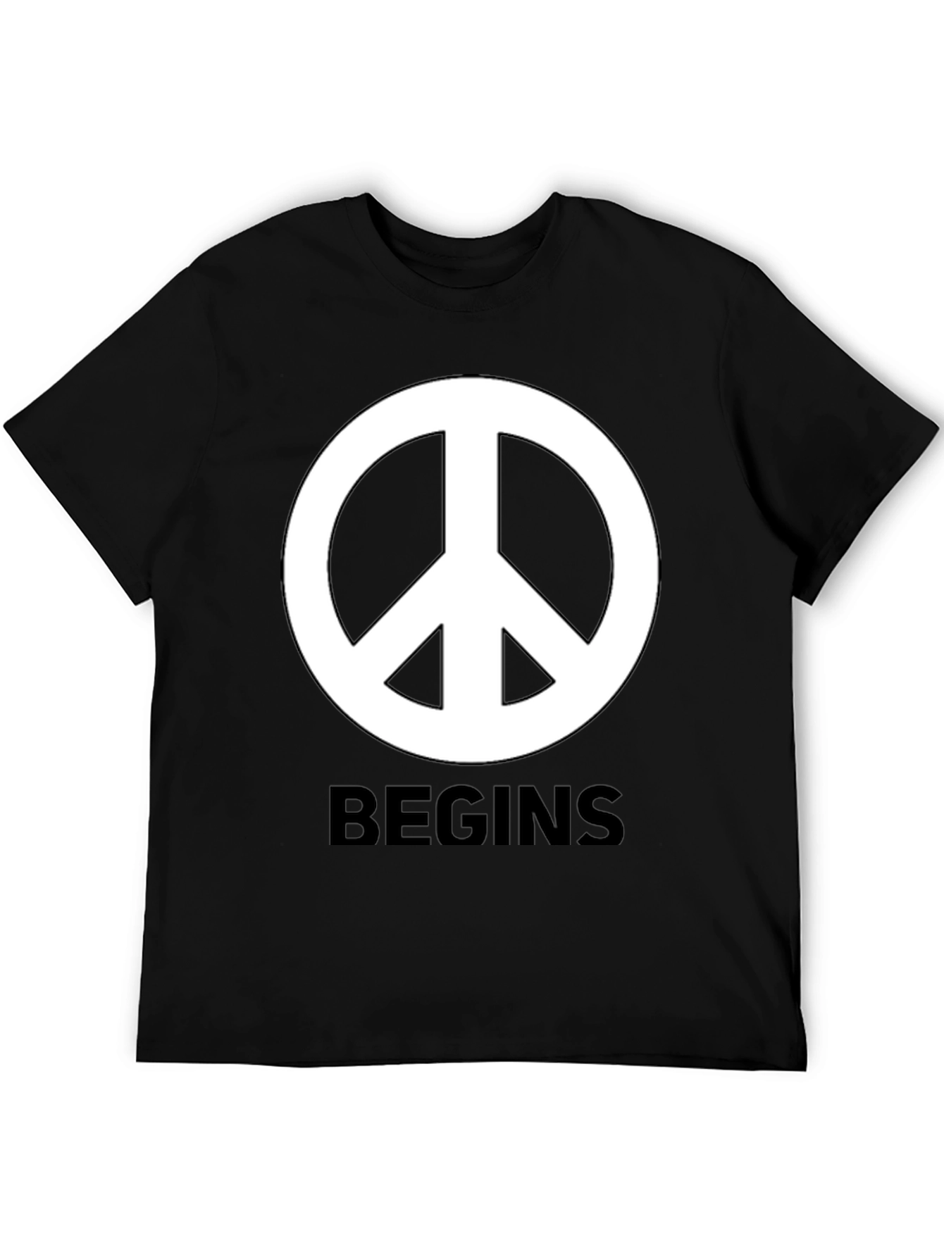 Peace Begins With Me Black T-Shirt