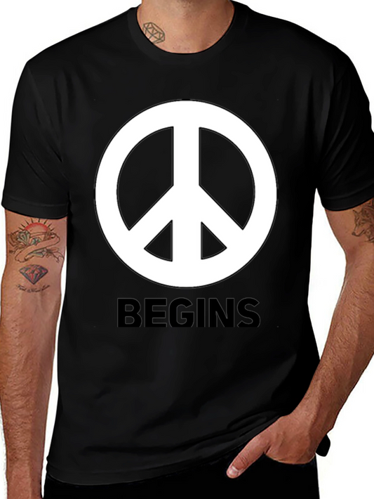 Peace Begins With Me Black T-Shirt