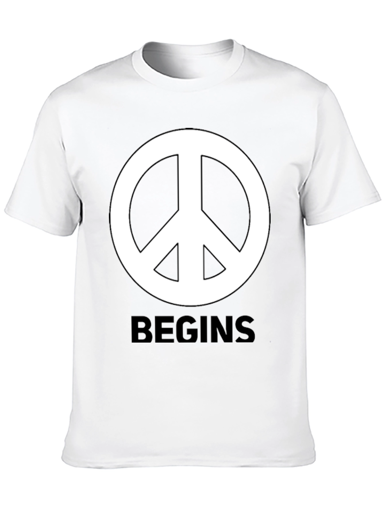 Peace Begins With Me Black T-Shirt
