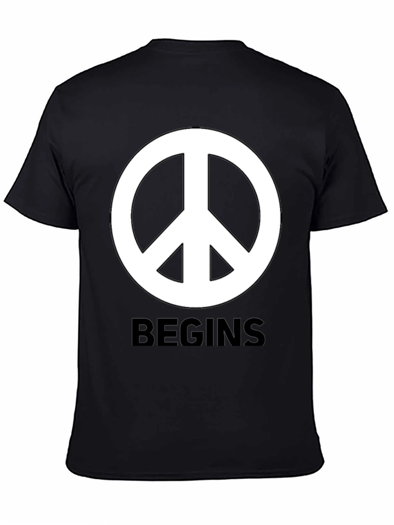 Peace Begins With Me Black T-Shirt