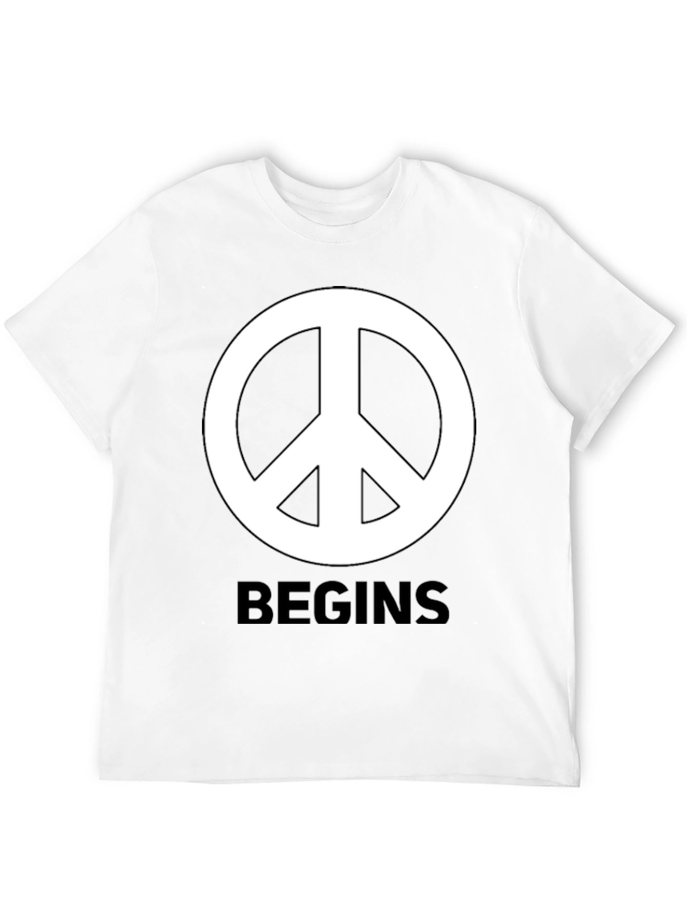 Peace Begins With Me Black T-Shirt