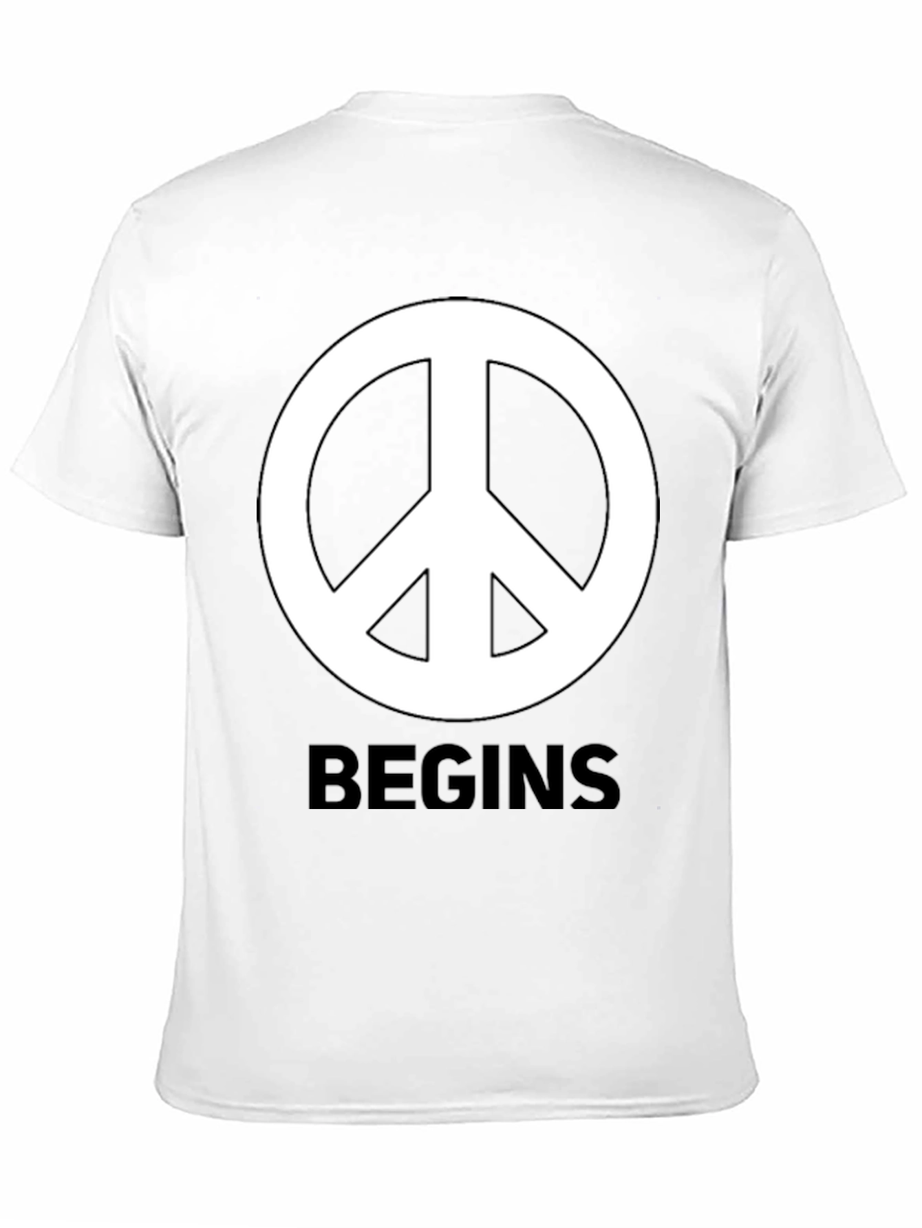 Peace Begins With Me Black T-Shirt