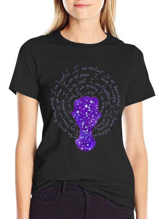 Inspirational Galaxy T-Shirt: Affirmation Design Positive Vibes