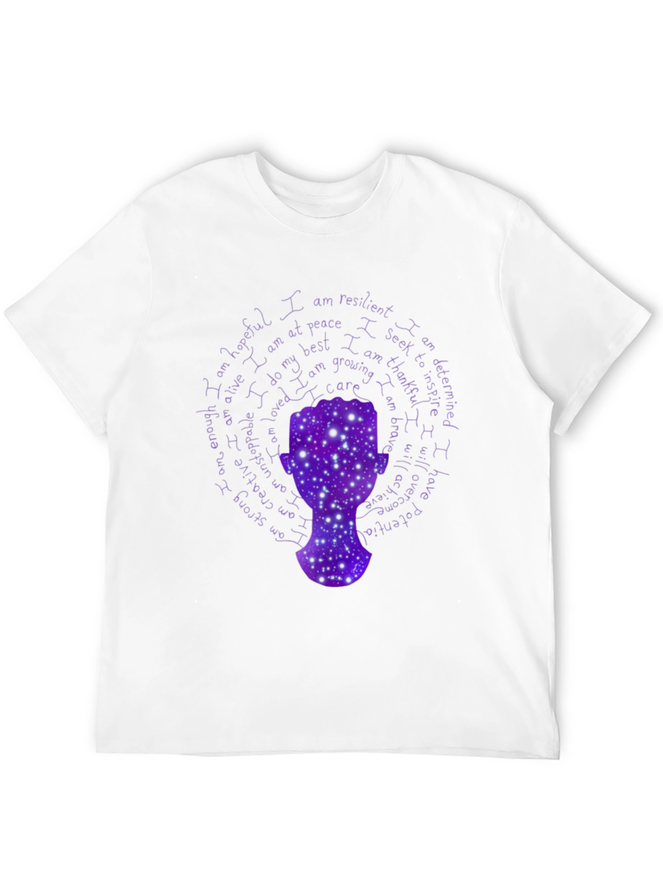 Inspirational Galaxy T-Shirt: Affirmation Design Positive Vibes