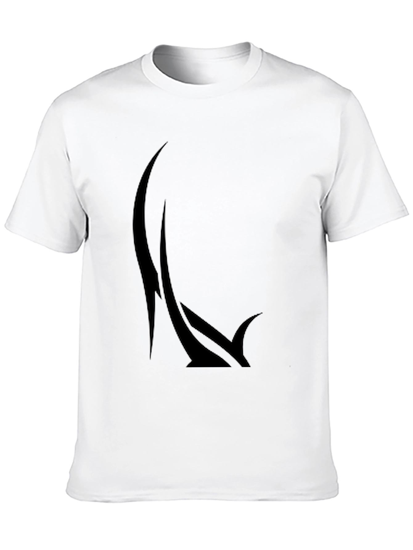 Mens Graphic Black T-Shirt - Abstract Design