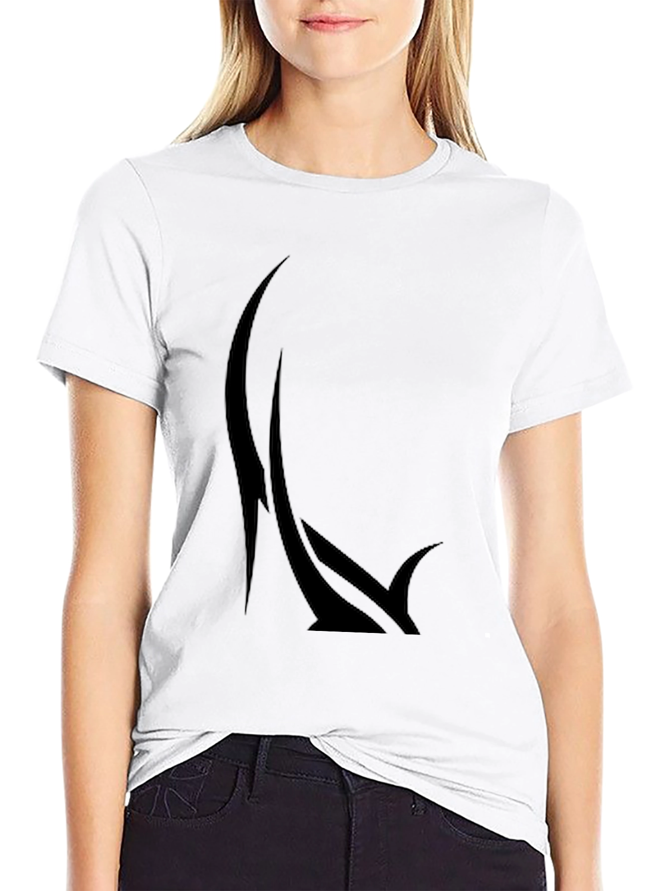Mens Graphic Black T-Shirt - Abstract Design