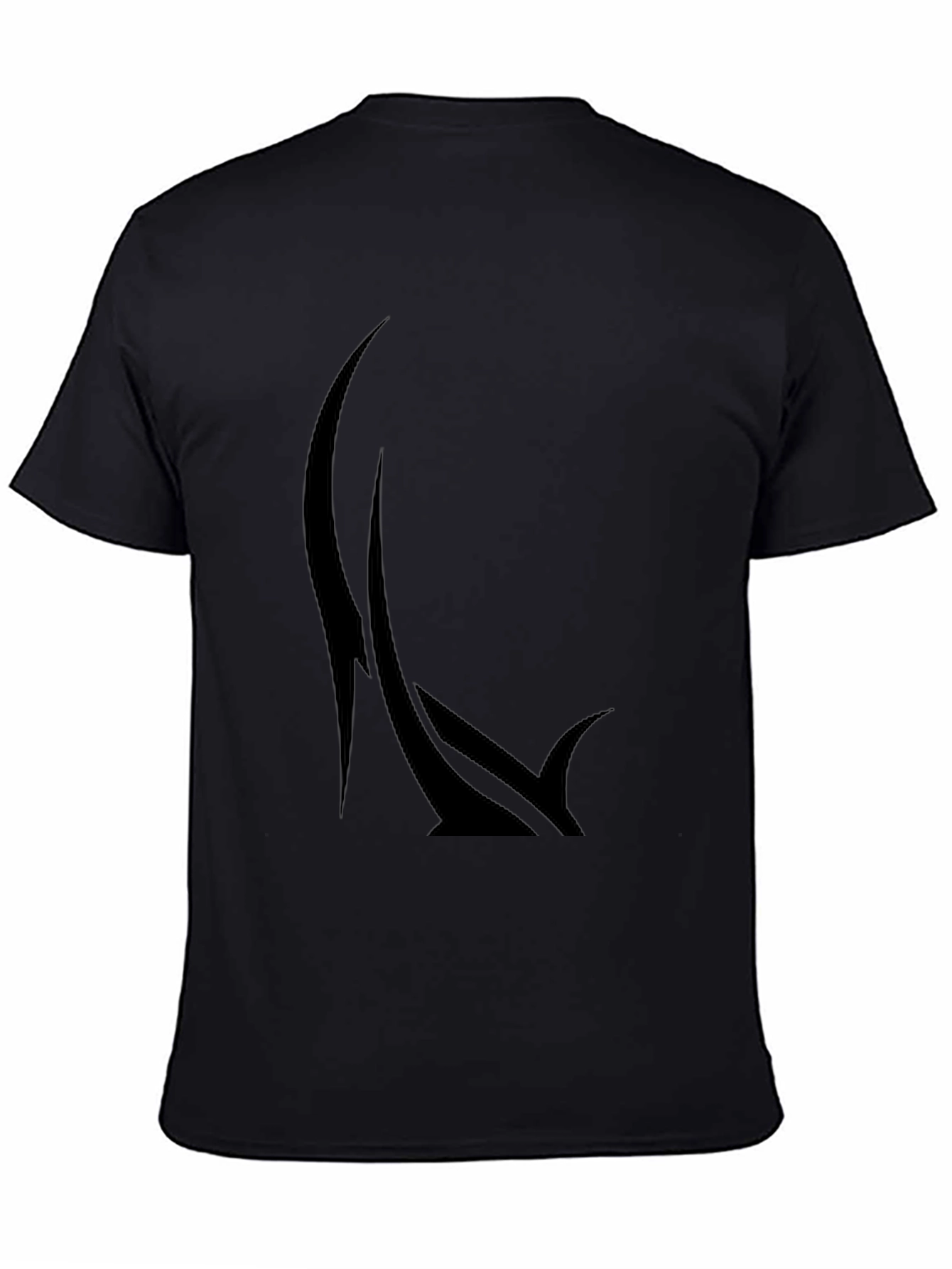 Mens Graphic Black T-Shirt - Abstract Design