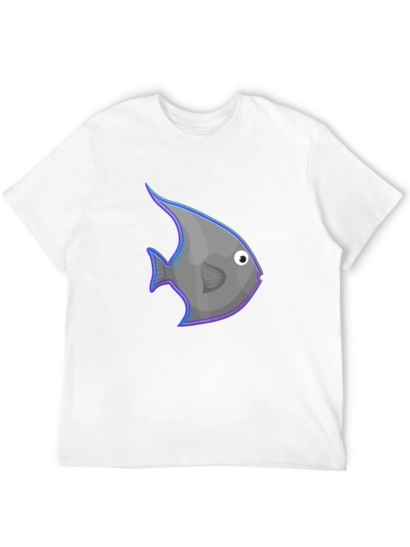 Angelfish Graphic Print Black T-Shirt