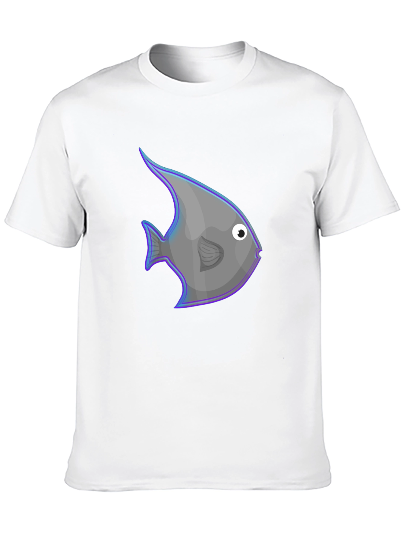 Angelfish Graphic Print Black T-Shirt