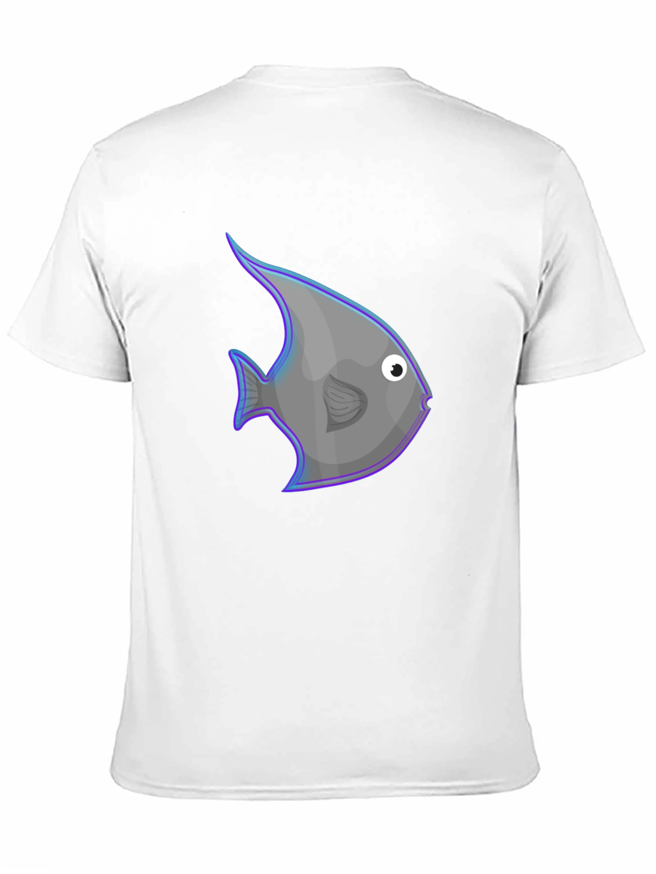 Angelfish Graphic Print Black T-Shirt