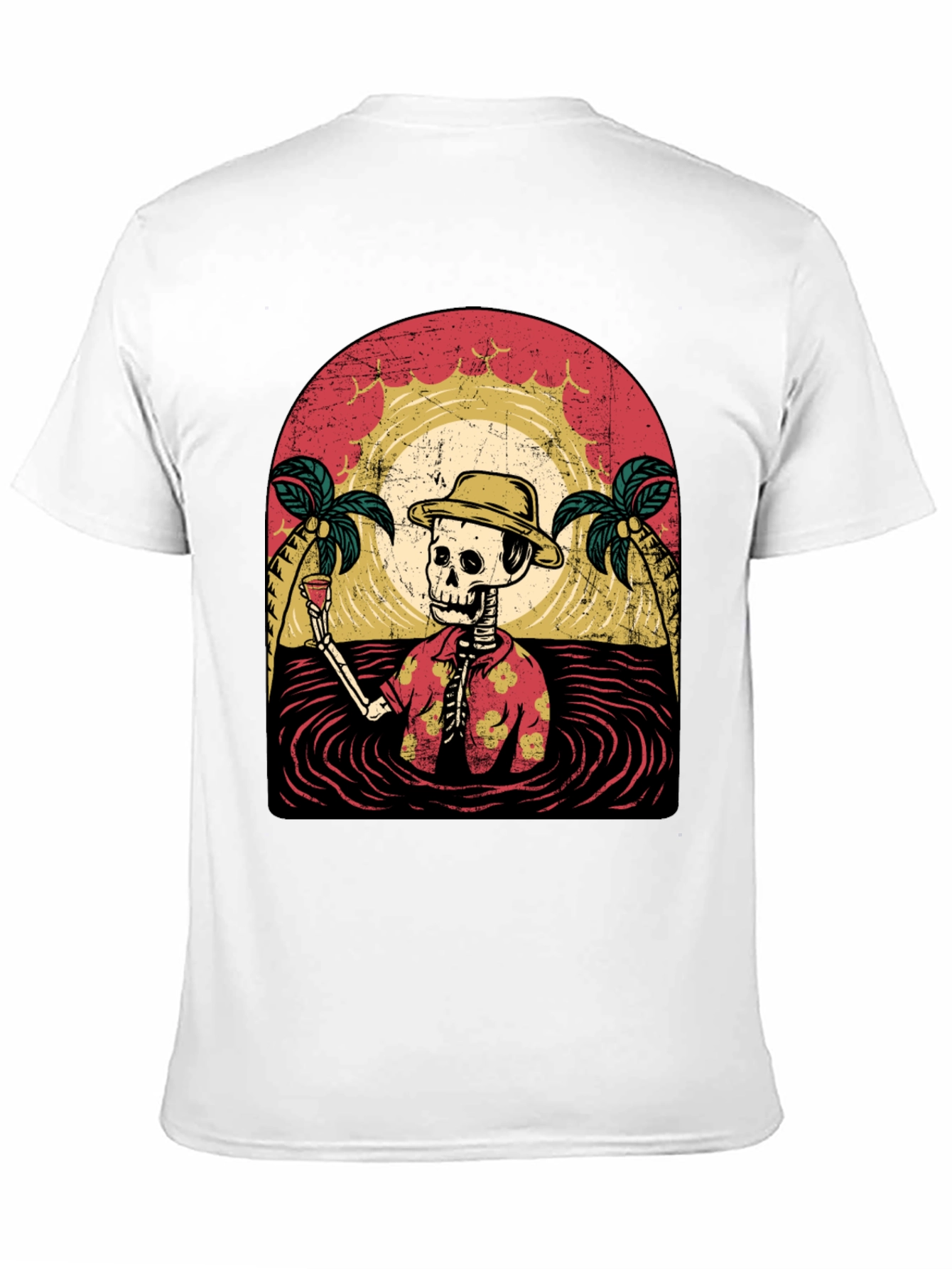 Tropical Skeleton T-Shirt: Beach Vibes