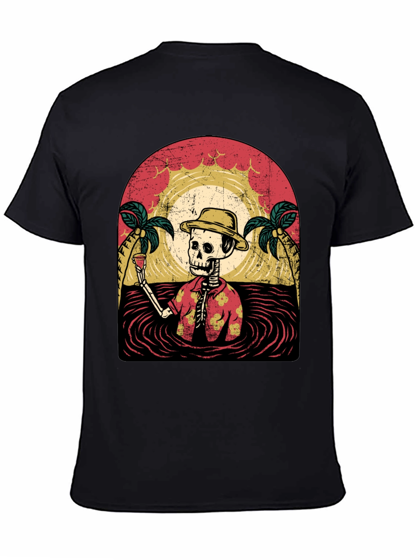 Tropical Skeleton T-Shirt: Beach Vibes
