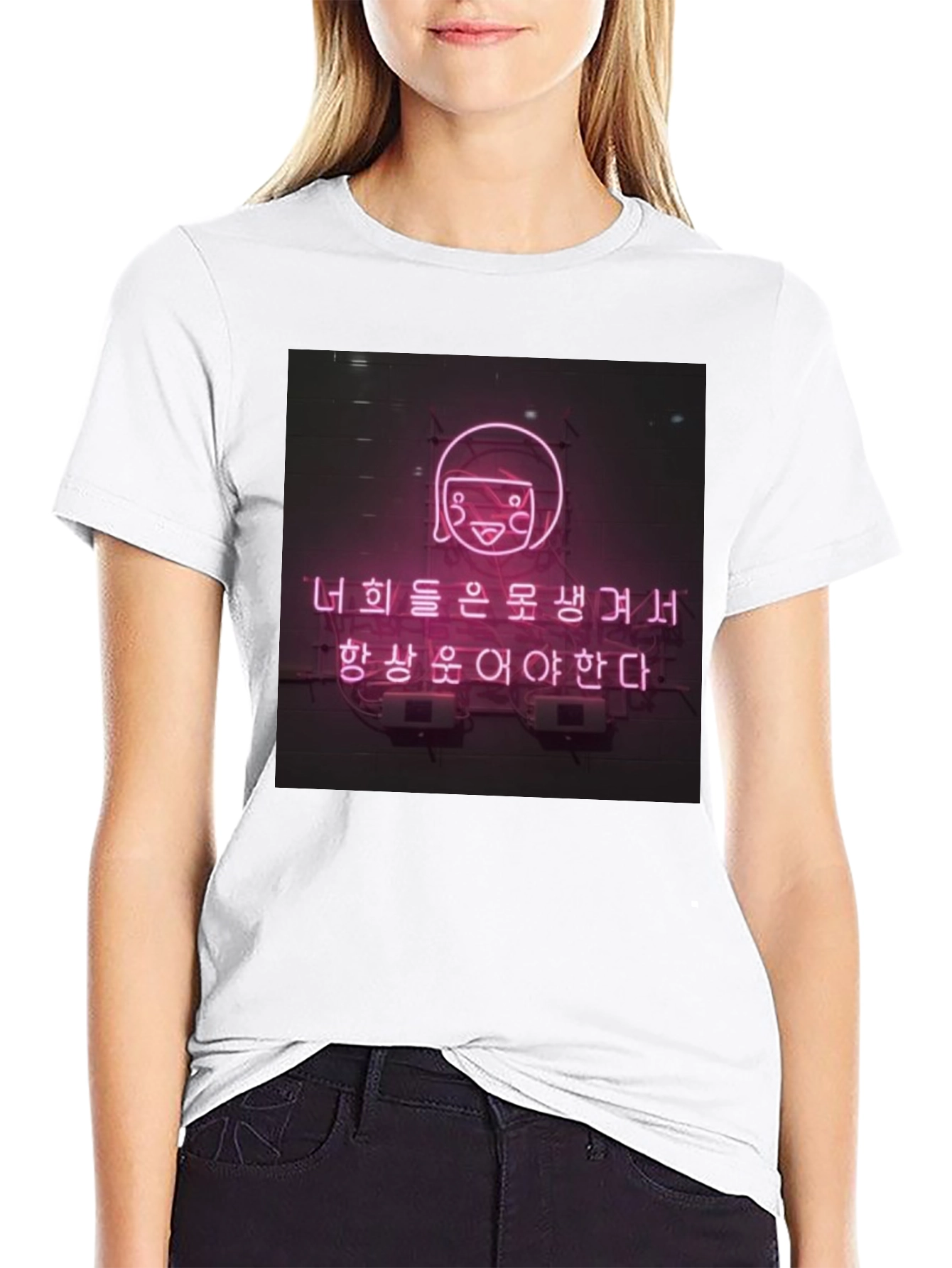 Neon Sign T-Shirt Korean Design