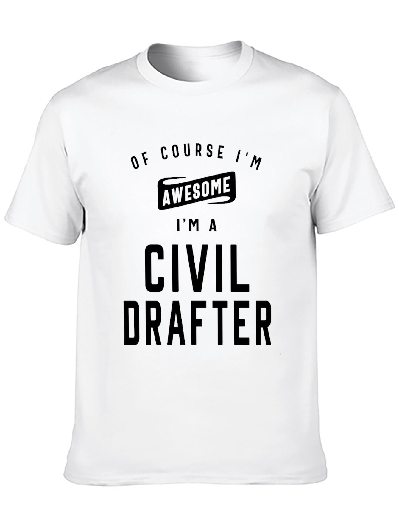Awesome Civil Drafter Black T-Shirt