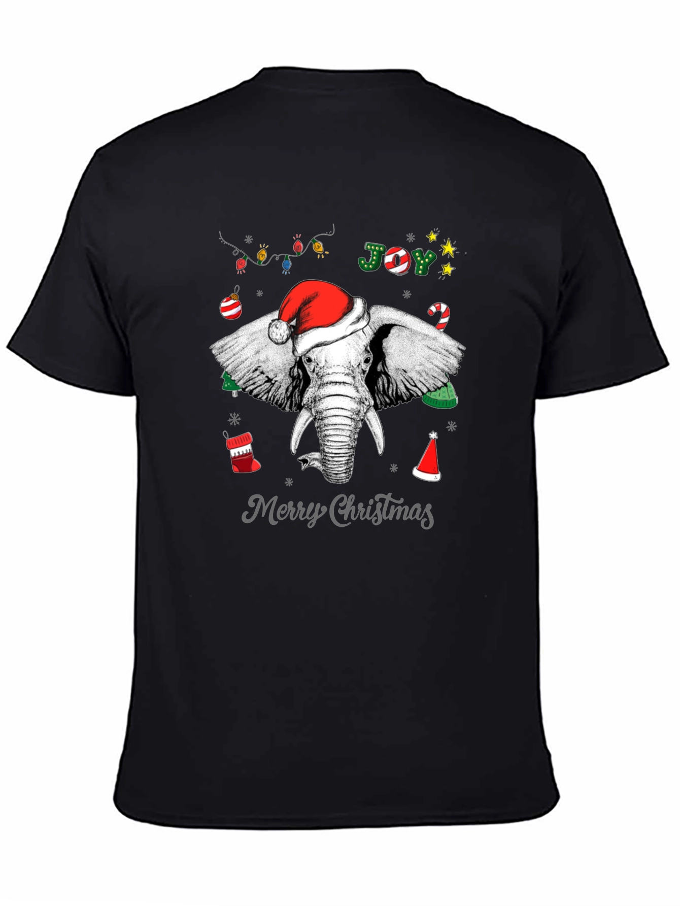 Christmas Elephant Graphic Tee - Holiday Joy