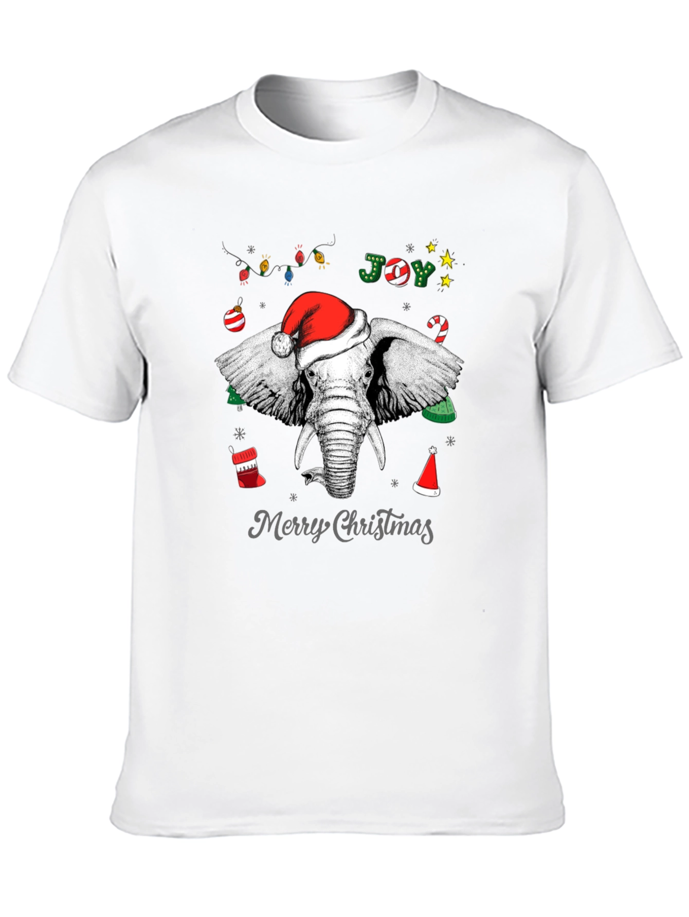 Christmas Elephant Graphic Tee - Holiday Joy