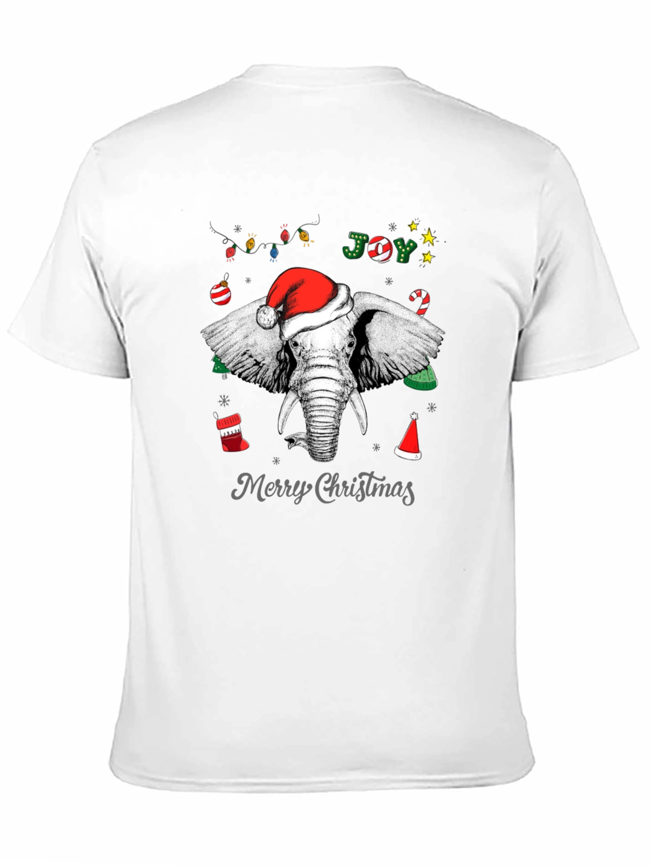 Christmas Elephant Graphic Tee - Holiday Joy