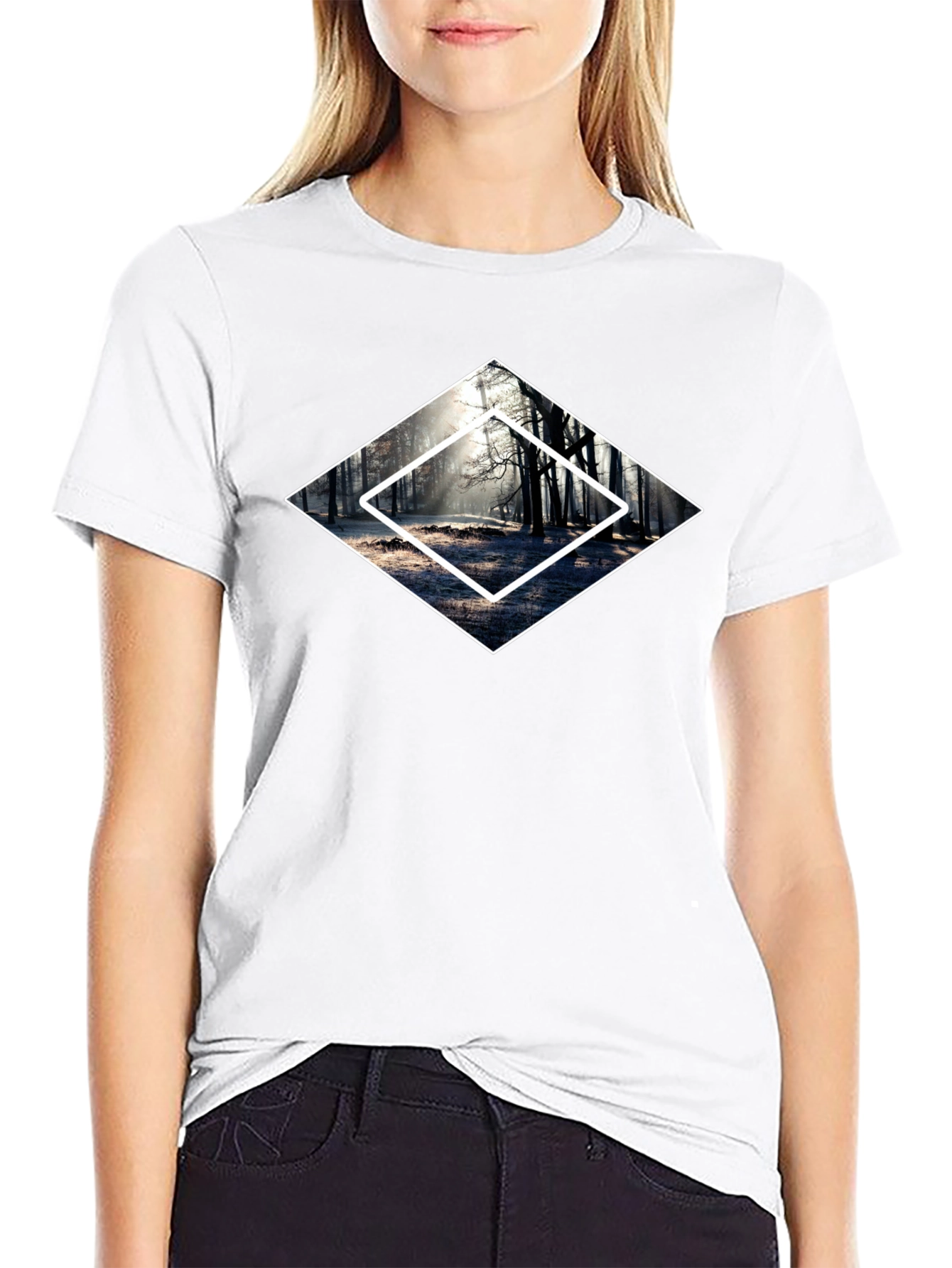 Diamond Forest Graphic Tee - Mens Black T-Shirt