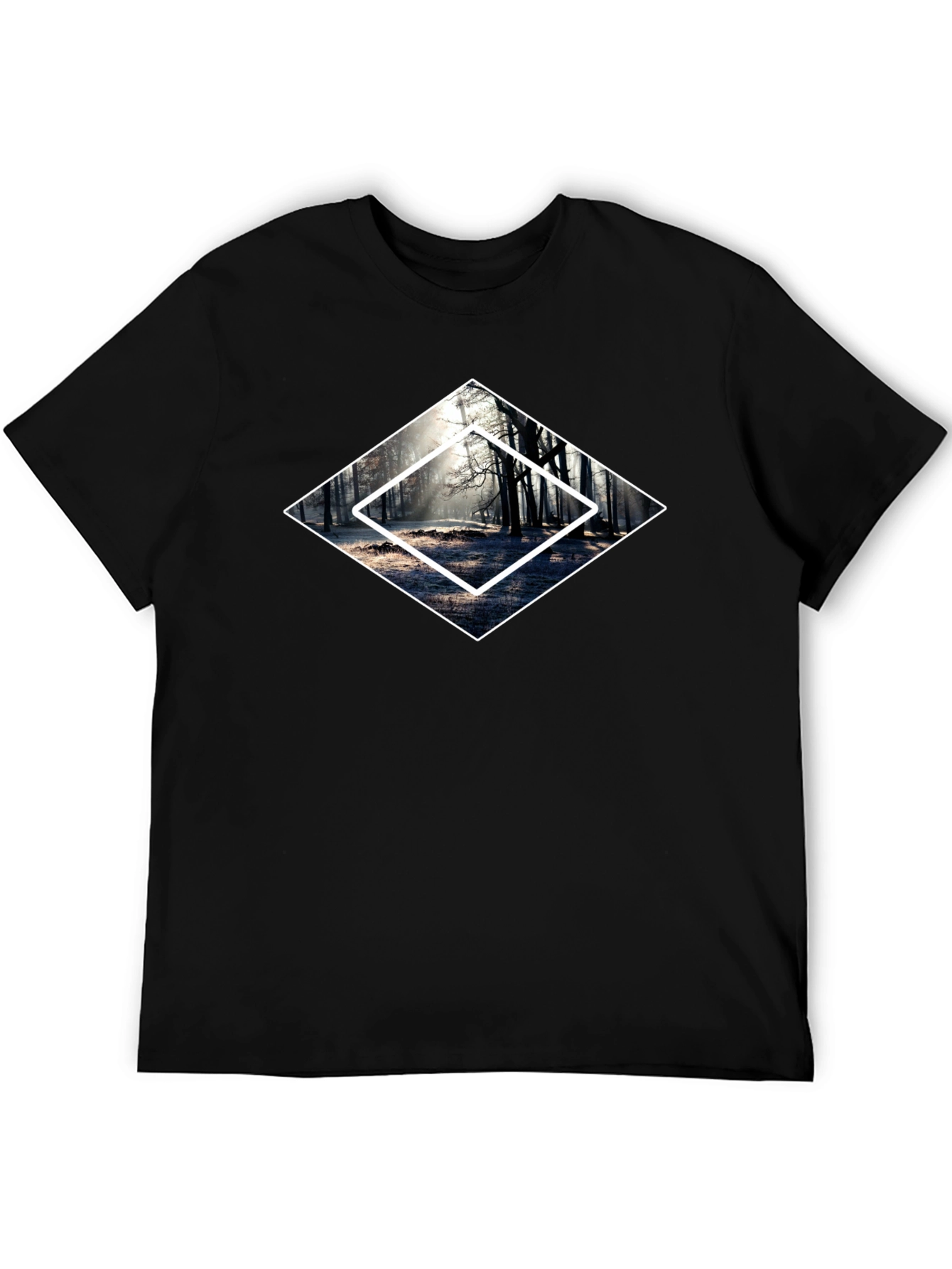 Diamond Forest Graphic Tee - Mens Black T-Shirt
