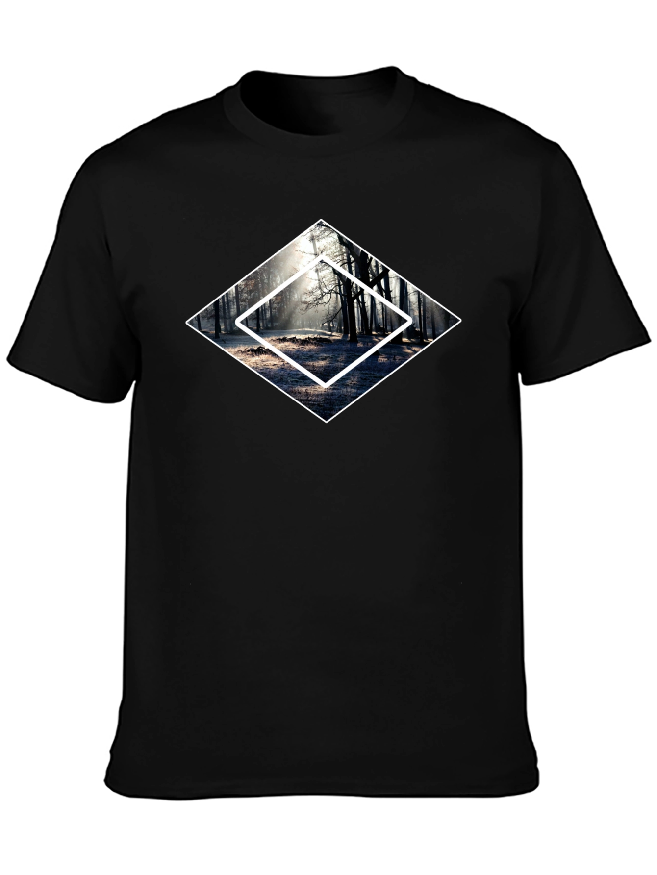 Diamond Forest Graphic Tee - Mens Black T-Shirt