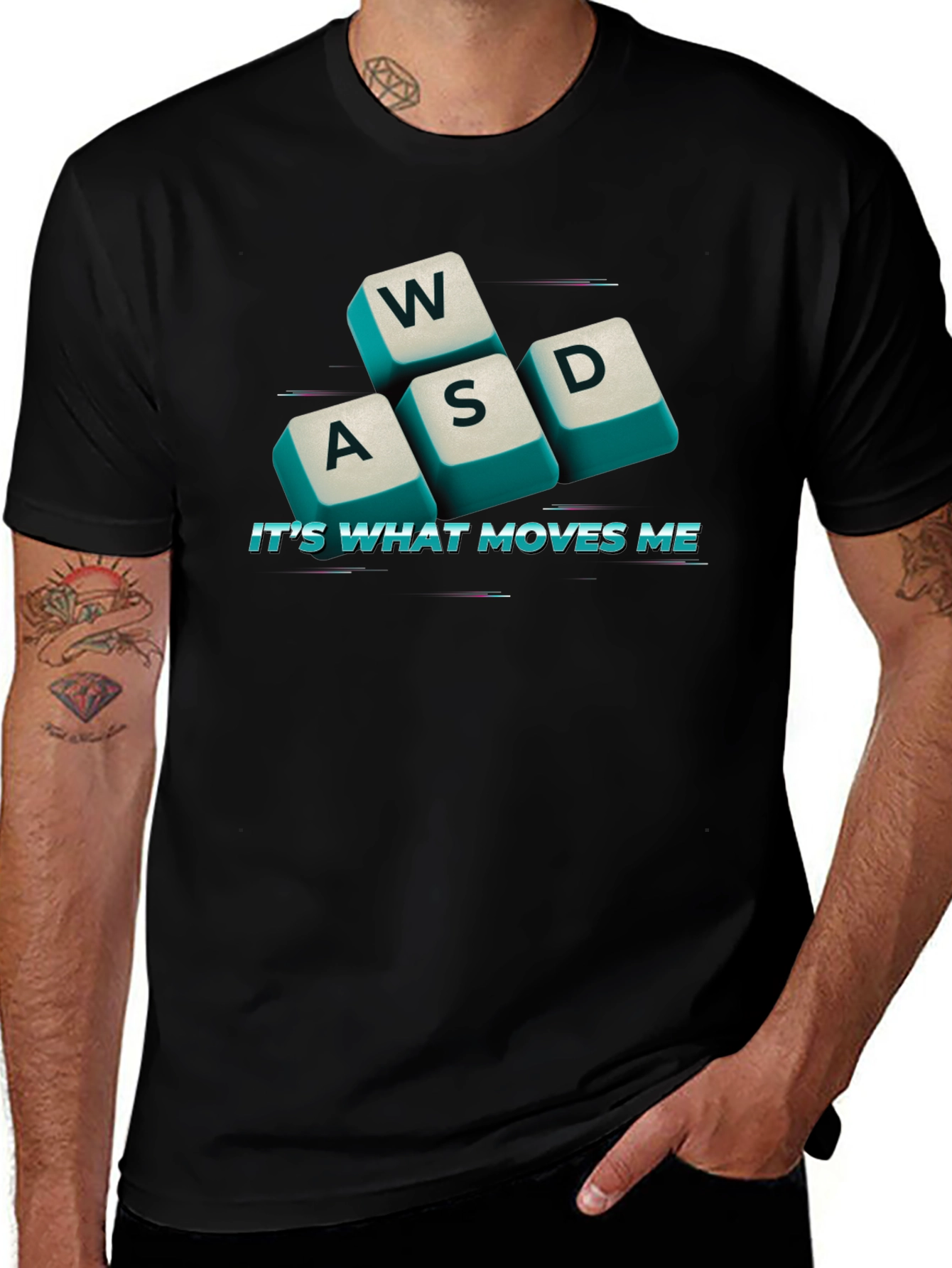 Gaming WASD Keyboard T-Shirt - Its What Moves Me!