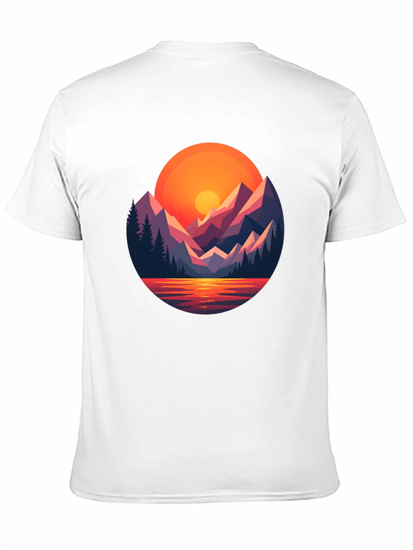 Sunset Mountain Graphic Tee - Black