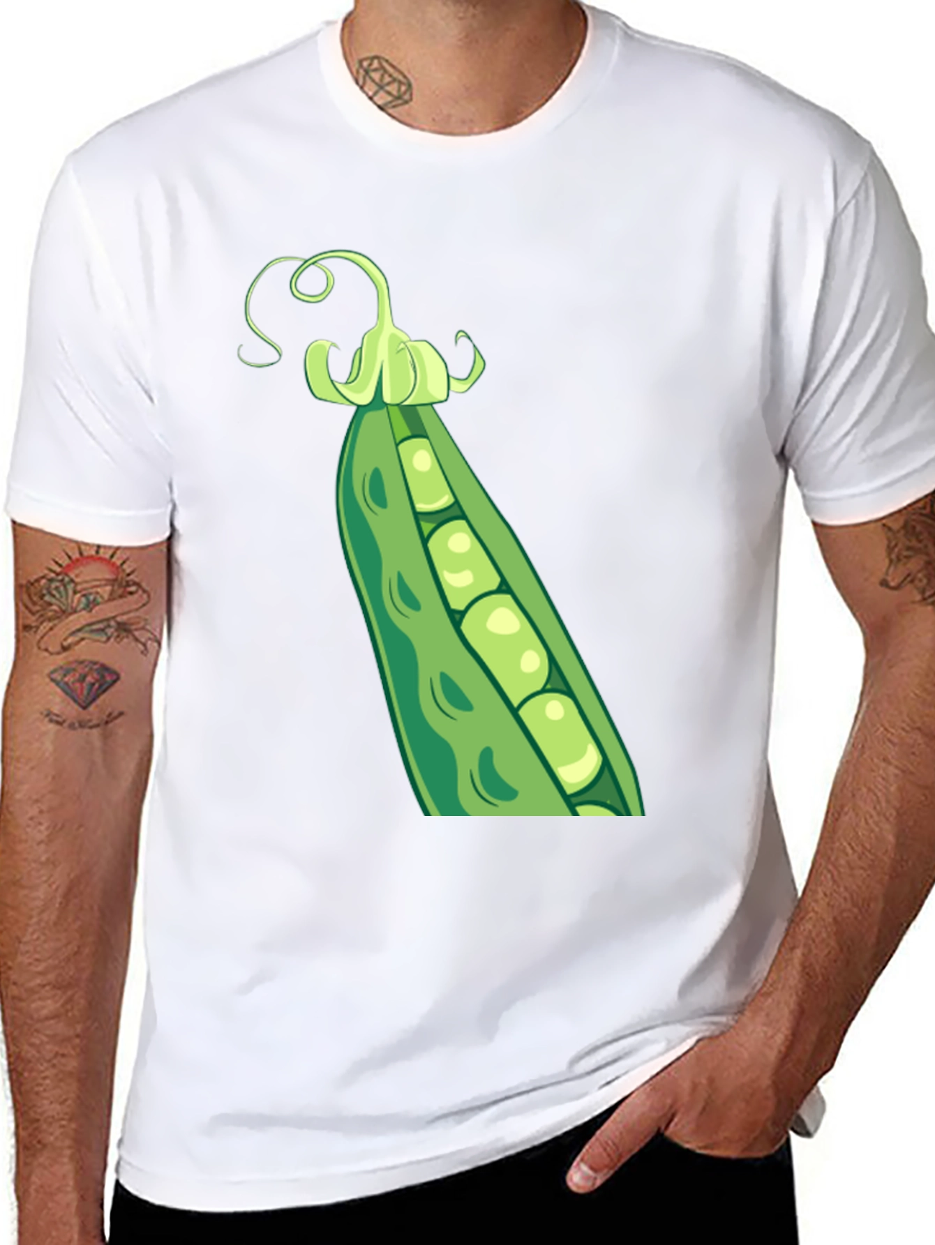 Pea Pod Graphic T-Shirt - Casual Wear